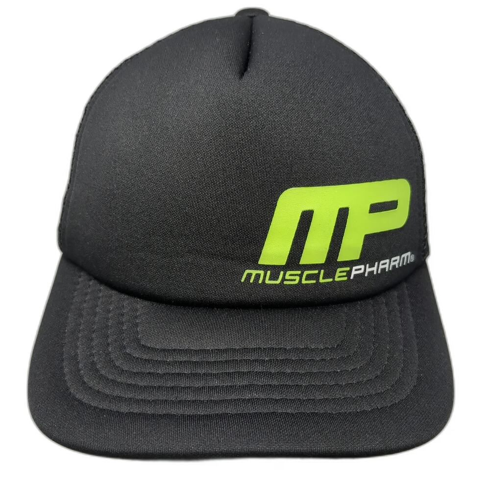 Magic Headwear Trucker Hat Black Green One Size Foam Mesh Snapback MusclePharm